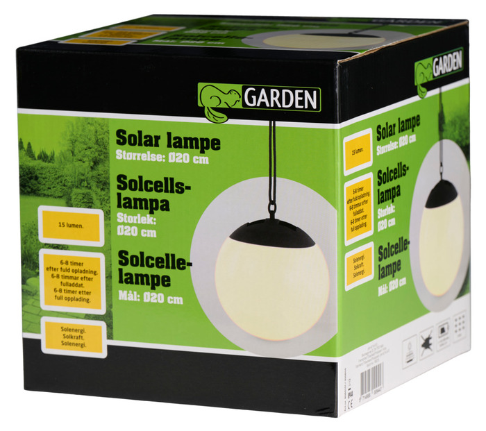 Solcellelampe Ø20 cm - Garden